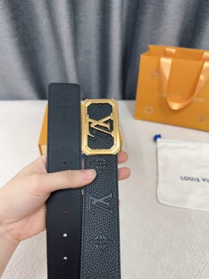 Louis Vuitton chiều rộng 40mm nguyên bản đúc nút thép