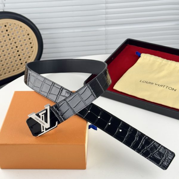 Louis Vuitton chiều rộng 40mm nguyên bản đúc nút thép