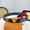 Louis Vuitton chiều rộng 40mm nguyên bản đúc nút thép