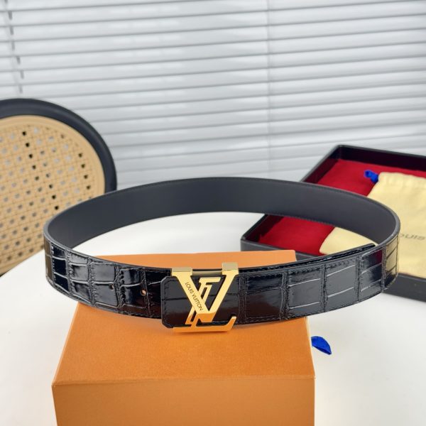 Louis Vuitton chiều rộng 40mm nguyên bản đúc nút thép