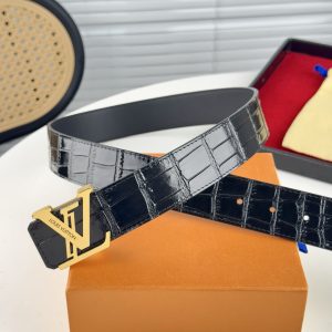 Louis Vuitton chiều rộng 40mm nguyên bản đúc nút thép