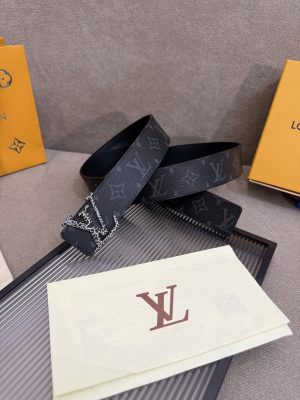 Louis Vuitton chiều rộng 40mm nguyên bản đúc nút thép