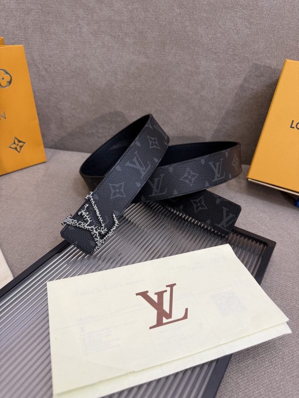 Louis Vuitton chiều rộng 40mm nguyên bản đúc nút thép