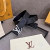 Louis Vuitton chiều rộng 40mm nguyên bản đúc nút thép