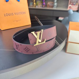 Louis Vuitton chiều rộng 40mm nguyên bản đúc nút thép