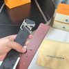 Louis Vuitton chiều rộng 40mm nguyên bản đúc nút thép