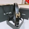 Chanel cổ điển dây đai đôi C, nút bấm logo mới với da bò con nhập khẩu