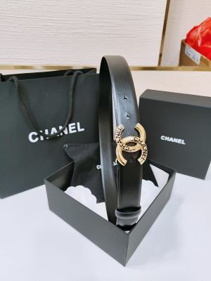 Chanel cổ điển dây đai đôi C, nút bấm logo mới với da bò con nhập khẩu