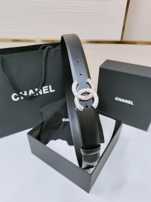 Chanel cổ điển dây đai đôi C, nút bấm logo mới với da bò con nhập khẩu