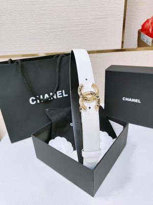 Chanel cổ điển dây đai đôi C, nút bấm logo mới với da bò con nhập khẩu