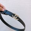 chanel ngọc trai nhập khẩu hai mặt dây đai da bò 3.0cm