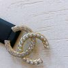 chanel ngọc trai nhập khẩu hai mặt dây đai da bò 3.0cm