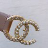 chanel ngọc trai nhập khẩu hai mặt dây đai da bò 3.0cm