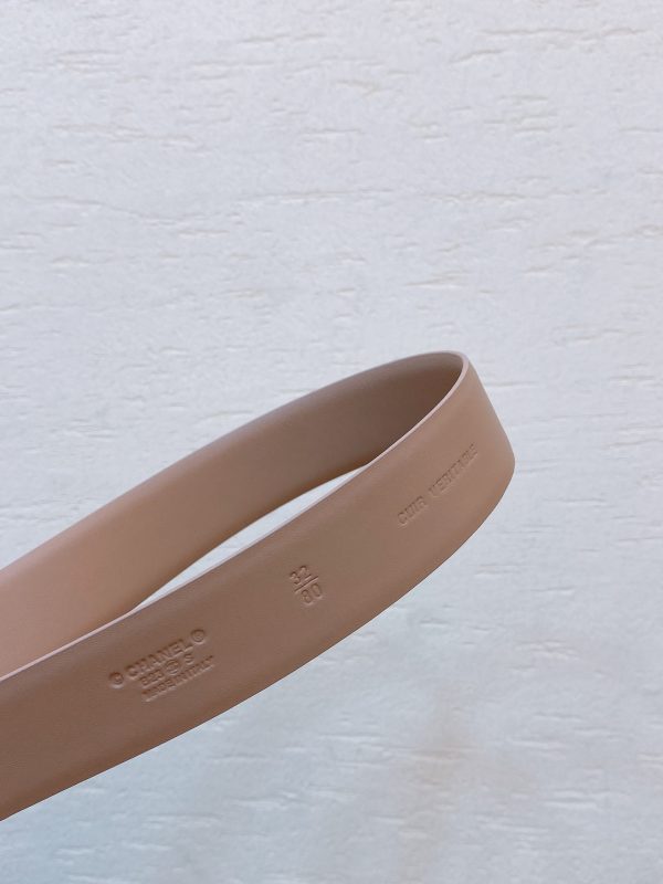 chanel ngọc trai nhập khẩu hai mặt dây đai da bò 3.0cm