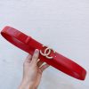 chanel ngọc trai nhập khẩu hai mặt dây đai da bò 3.0cm