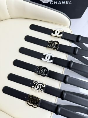 Chanel, nút bấm nước chính xác, da gốc Ý, rộng 3.0cm
