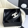 Chanel, nút bấm nước chính xác, da gốc Ý, rộng 3.0cm