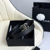 Chanel, nút bấm nước chính xác, da gốc Ý, rộng 3.0cm