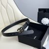 Chanel, nút bấm nước chính xác, da gốc Ý, rộng 3.0cm