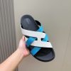 Hermes người đàn ông, dép Kazimir-một đan dệt chất lượng cao, máy móc da bò, dép