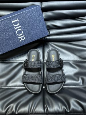 Dio*: Giày dép cổ điển dành cho nam giới, chất liệu cao cấp, nguyên bản, vải vải bông