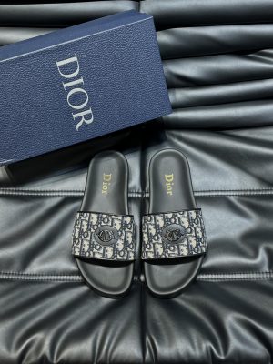 Dio*: Giày dép cổ điển dành cho nam giới, chất liệu cao cấp, nguyên bản, vải vải bông