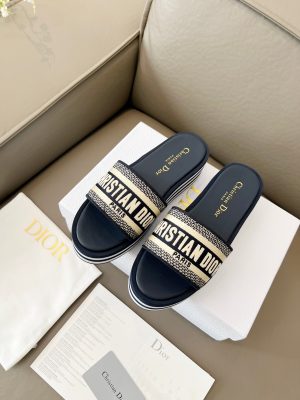 Dior mùa xuân và mùa hè mới IVIETA DWAY giày phụ nữ màu thạch