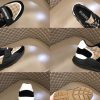 Burberry nâng cao giày thể thao! chất lượng cao, được làm bằng da bò con và vải bố