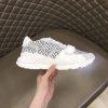Burberry nâng cao giày thể thao! chất lượng cao, được làm bằng da bò con và vải bố