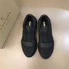 Burberry nâng cao giày thể thao! chất lượng cao, được làm bằng da bò con và vải bố