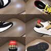 Burberry nâng cao giày thể thao! chất lượng cao, được làm bằng da bò con và vải bố
