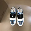 Burberry nâng cao giày thể thao! chất lượng cao, được làm bằng da bò con và vải bố