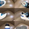 Burberry nâng cao giày thể thao! chất lượng cao, được làm bằng da bò con và vải bố