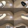 Burberry nâng cao giày thể thao! chất lượng cao, được làm bằng da bò con và vải bố