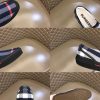 Burberry nâng cao giày thể thao! chất lượng cao, được làm bằng da bò con và vải bố