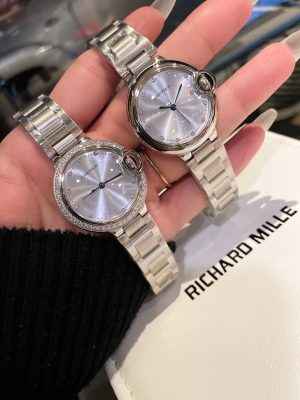 đồng hồ cartier xanh 33mm thạch anh