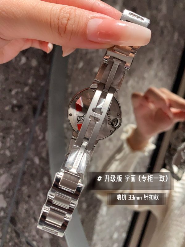 đồng hồ cartier xanh 33mm thạch anh