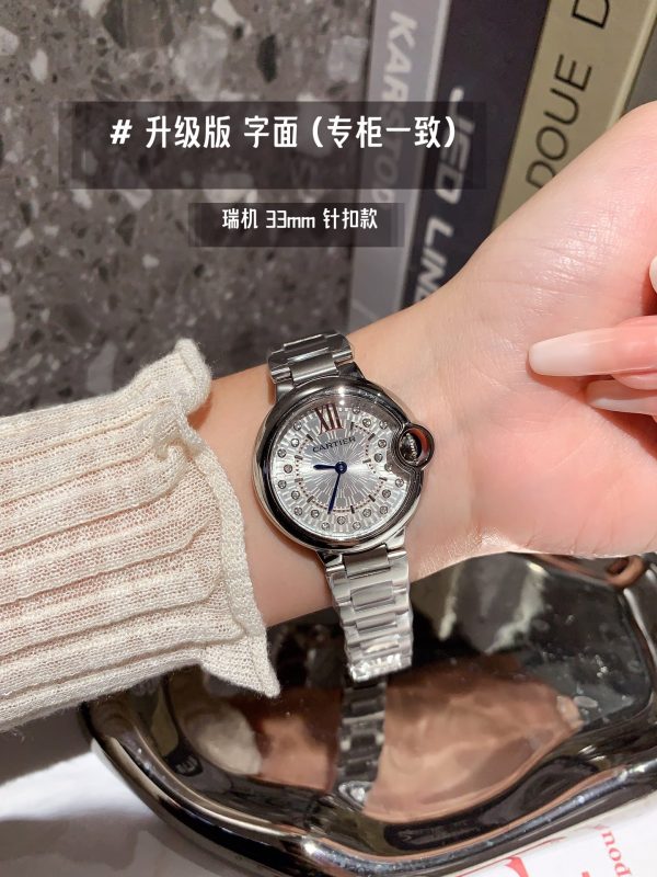 đồng hồ cartier xanh 33mm thạch anh