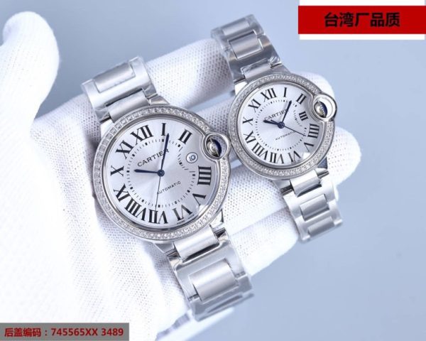 Một quả bóng xanh Cartier, 42mm,36mm đồng hồ cơ khí