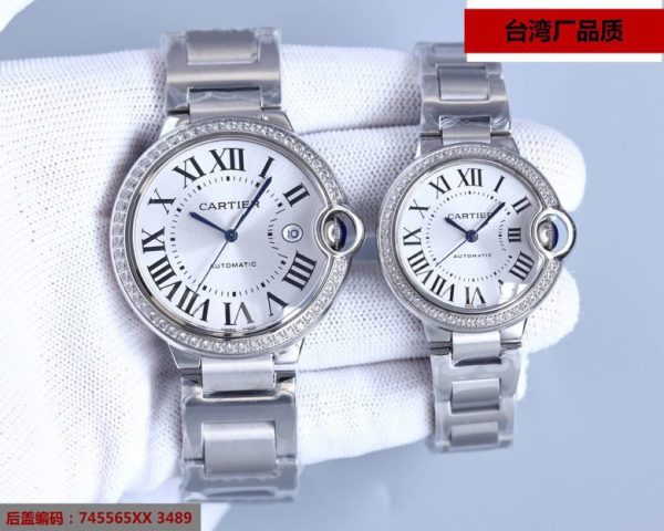 Một quả bóng xanh Cartier, 42mm,36mm đồng hồ cơ khí