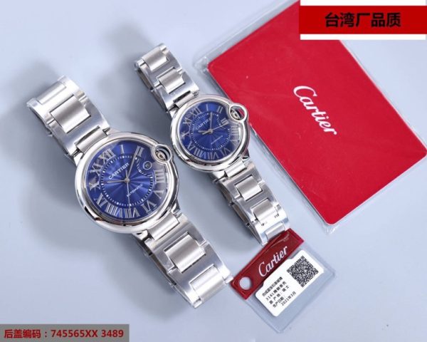 Một quả bóng xanh Cartier, 42mm,36mm đồng hồ cơ khí