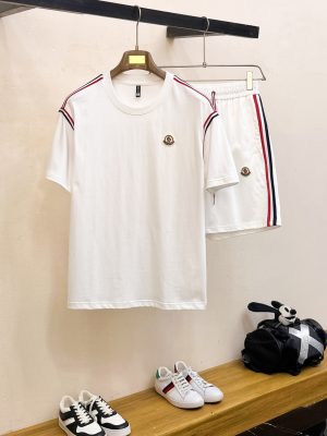 Bộ tay áo ngắn cổ điển hàng đầu cho Monkou Men Xuân/Hè