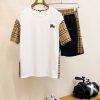 Burberry Men Xuân/Hè Top cổ điển ngắn tay Set