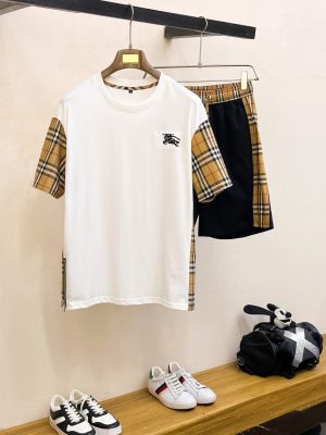 Burberry Men Xuân/Hè Top cổ điển ngắn tay Set
