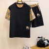 Burberry Men Xuân/Hè Top cổ điển ngắn tay Set