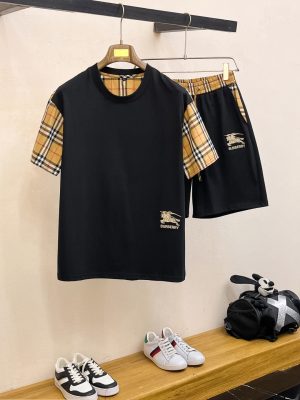 Burberry Men Xuân/Hè Top cổ điển ngắn tay Set