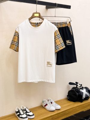Burberry Men Xuân/Hè Top cổ điển ngắn tay Set