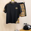 Burberry Men Xuân/Hè Top cổ điển ngắn tay Set