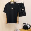 Burberry Men Xuân/Hè Top cổ điển ngắn tay Set
