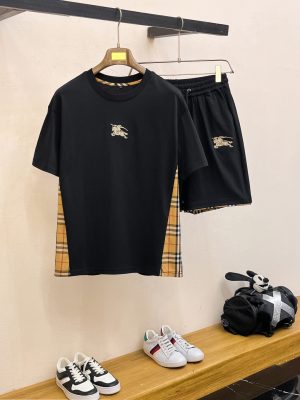 Burberry Men Xuân/Hè Top cổ điển ngắn tay Set
